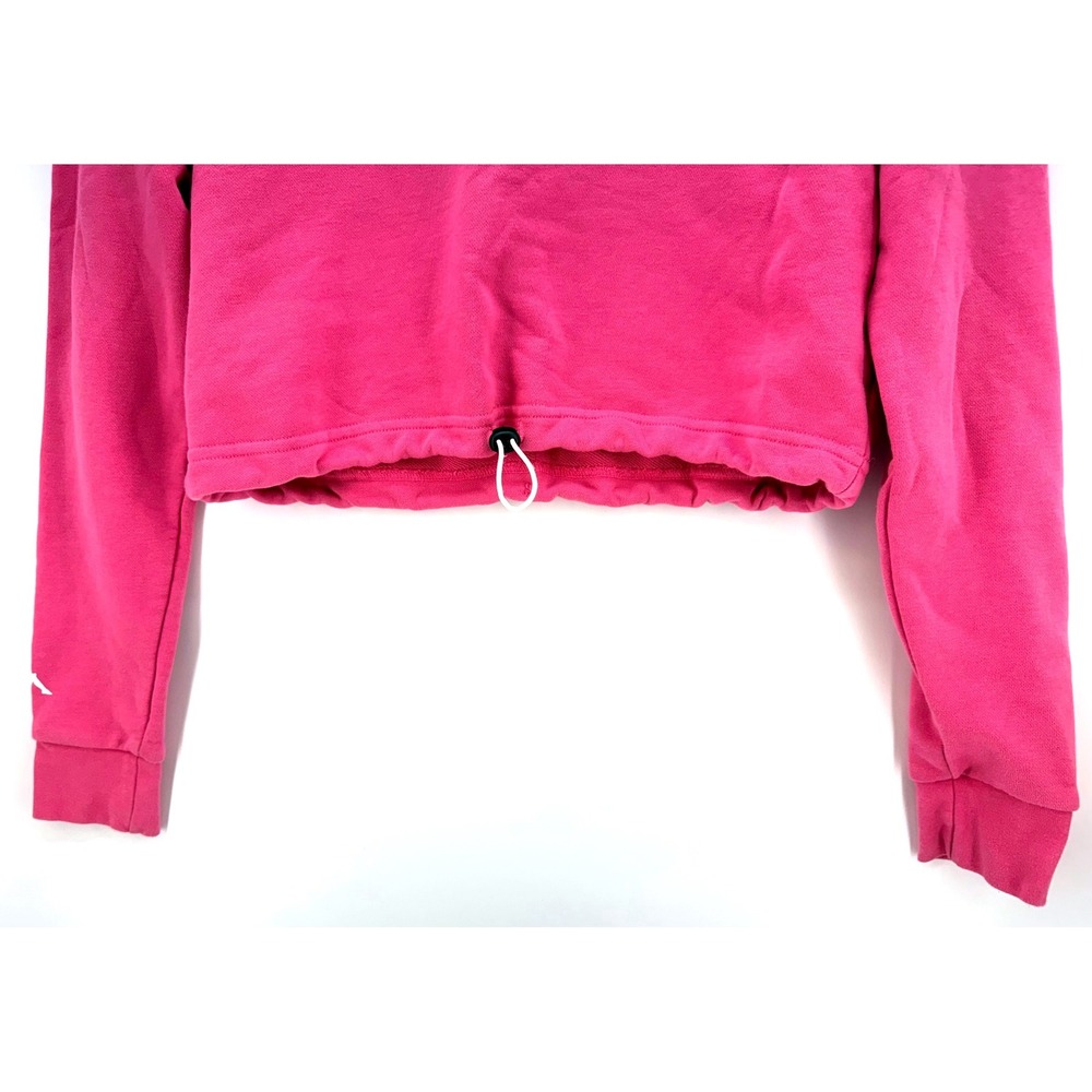 Kappa Pink Cropped Logo Hoodie Sz XS Streetwear Athleisure Y2K Baddie Sweatshirt - Picture 6 of 10